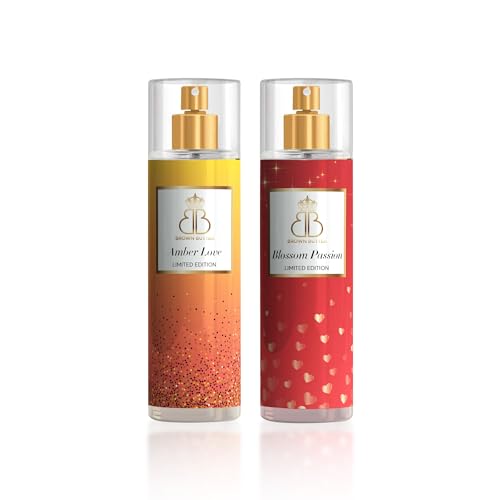 Image of Brown Butter- Body Mist For Women & Men Perfume | Long Lasting fragrance | Instant Mood Lifter | Cruelty Free | 200 ml Amber, Blossom- Pack Of 2