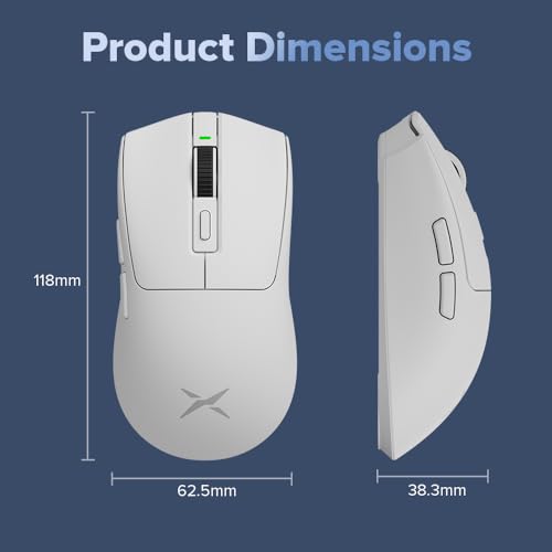 DeLUX M600Pro Mouse Gamer sem Fio, 52g Leve, Sensor PAW3395, 26000DPI, Bateria com Duração de 80 Hor