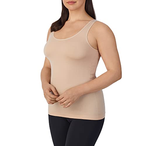 ELLEN TRACY Women's Seamless Reversible Layering Camisole V-Neck or Scoop Neck Tank Regular and Plus Size2
