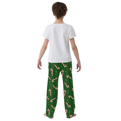 Boys' Pants Christmas New Year Candy Green Long Bottoms Jogger Pants Elastic Waist Trousers with Pockets S-XL3