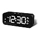 HOMVILLA Reloj Despertador Digital con Pantalla LED Grande, Alarma de Espejo Portátil, Sonido Grabar, Alarma Dual, Despertadores Electrónico con 9 Sonidos de Alarma, 12/24 Horas, 3 Brillo, Snooze