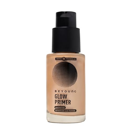 Beyoung Glow Primer Champagne 30ml – Fixa a Maquiagem, Controle de Oleosidade e Efeito Lifting com Niacinamida e Alga Marinha