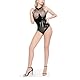 Leder Bodysuit Damen Sexy Wetlook Body Kleid Latex Jumpsuit PU Leder Damen Sexy Dessous Party Latex Kurze Strampler Clubwear Club Enge Slim Fit Cosplay Playsuit Einteiler Partykleider Kostüm（XL）