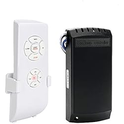 Control Remoto Ventilador Faro E-More Mando a Distancia Universal para Ventilador de Techo, tamaño pequeño, con 3 ajustes de Velocidad y Control de luz, Mando a Distancia inalámbrico con opción de Silencio