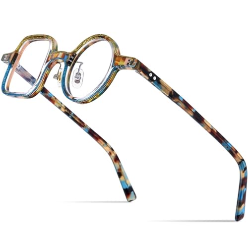 Montura de gafas de acetato MUTYNE con acabado artesanal y diseño geométrico unisex
