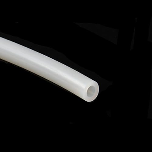 Miniatura 2 de Tubo de goma de silicona, tubo de silicona blanco 0.315 in ID 0.472 in OD 6.56ft tubo de silicona manguera de aire de grado alimenticio para bomba
