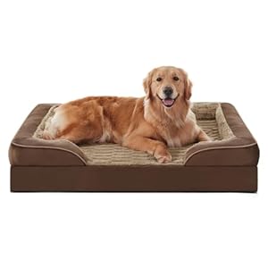 FURTIME Orthopedic Bed for Large Dogs, XL Washable Dog Beds Large Sized Dog, Comfy Supportive Foam Pet Couch Bed with Removable Washable Cover, Waterproof Extra Large Sofa Bed Foam and Nonskid Bottom