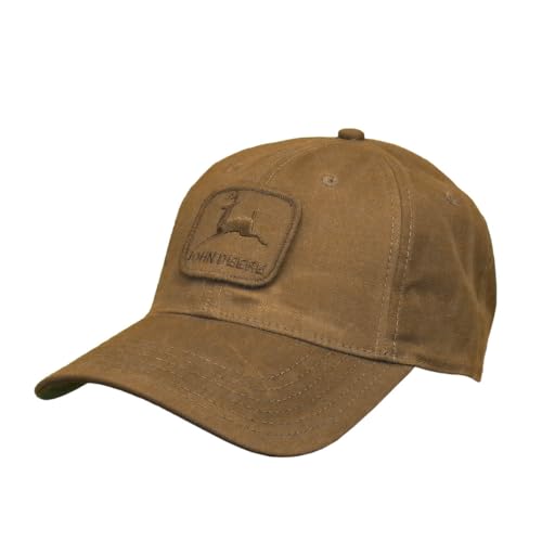 John Deere Workwear - Gorro de lona encerado con parche, color marrón