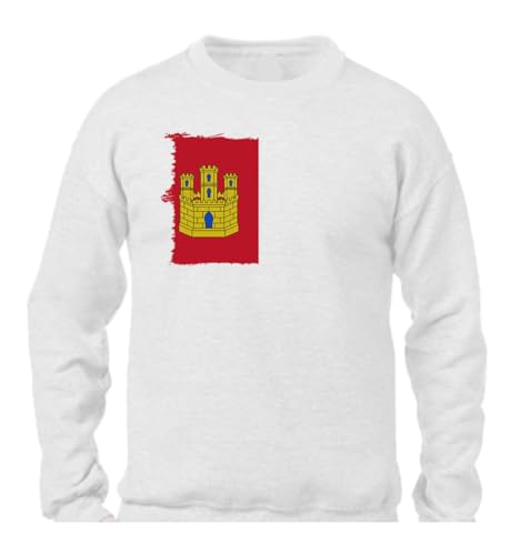 MERCHANDMANIA Sudadera Bandera Castilla la Mancha españa Comunidad autonoma Sweatshirt