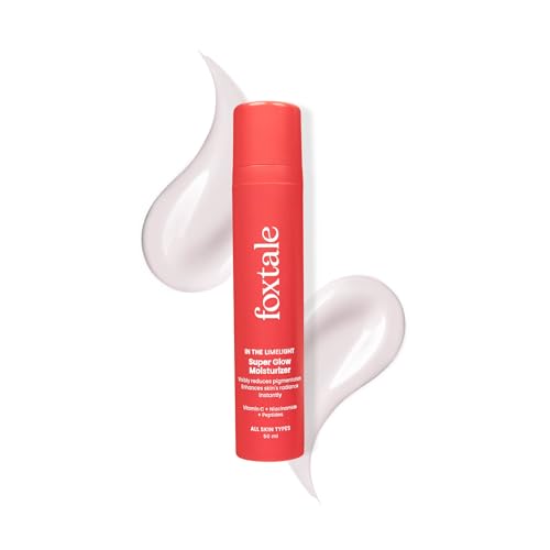 Foxtale Vitamin C Super Glow Moisturizer with Niacinamide & Peptides, Visibly Reduces Pigmentation, Enhances Skins Brightness Instantly, For All Skin Types, Women & Men - 50ml, Cream