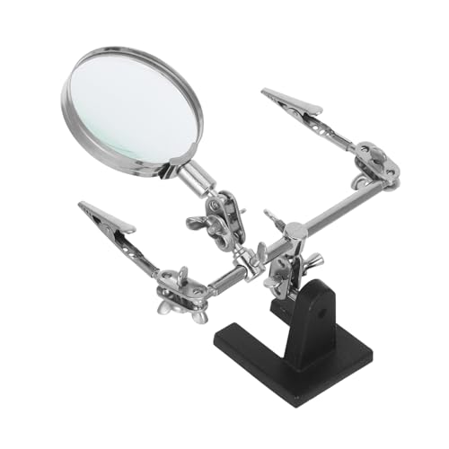 HEALLILY Adjustable Soldering Holder Clamp Soldering Project Kit Magnifier Station