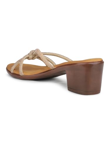 Image of Inc.5 womens Women Antique Embellished Knot Detail Block Heels Sandal
