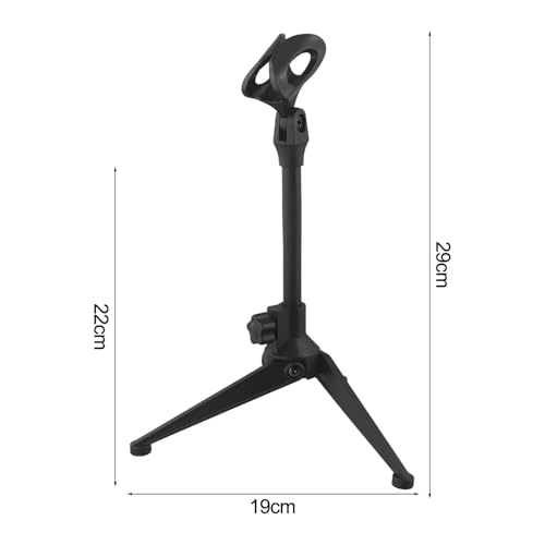 Soporte de micrófono regulable para mesa y escritorio con trípode estable 4