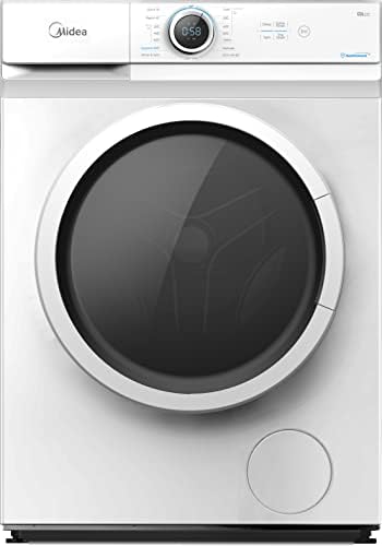 Midea 6KG Front Load Washing Machine with Lunar Dial, 1000 RPM, 15 Programs, Fully Automatic Washer, Digital LED Display, Child Lock, Mute Function, 90° Hygiene, MF100W60WGCC