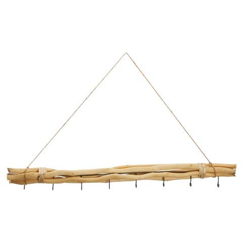 NaDeco Maulbeeren Bündel in 50/80cm, mit 5/8 Haken und Kordel Weidenbündel Weiden Bündel Zweig Deko Bündel Fensterdekoration Türhänger Fensterdeko Fensterhänger, Farbe:80cm Gebleicht | 8 Haken