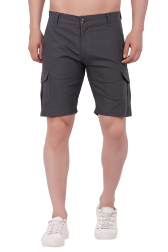 Image of Men's Cargo Shorts (Grey, Black, White, Olive Green, Navy Blue, Khaki, Cream)