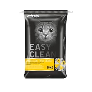 Emily Pets Fresh Scented Bentonite Cat Litter Breeder Bag 25L Lemon (Get Free Catnip Inside)