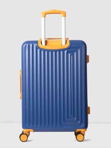 Image of Wiki Ripple Hard Shell Cabin Trolley Bag 55 cm by Wildcraft | Polycarbonate Carry-On Luggage with 8 Spinner Wheels, Combination Lock, Lightweight & Water Resistant Travel Suitcase |Navy