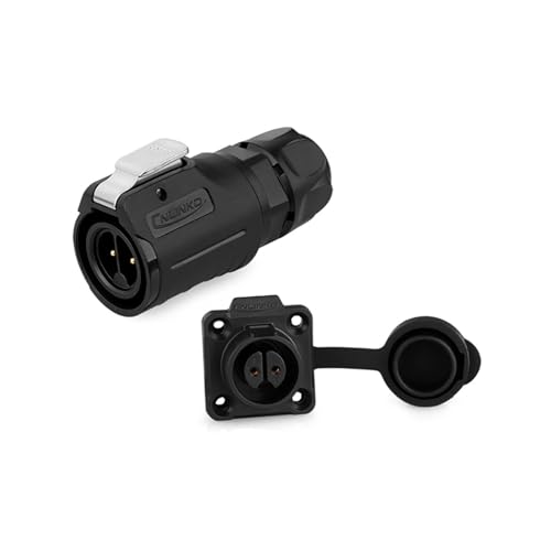 Conector de cable alimentación M16 de 2 pines enchufe macho hembra aéreo 3