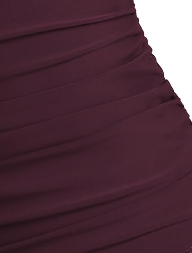 Image of ZAFUL Womens Tankini Swimsuits V Neck Push Up Swim Top Color Block Tummy Control High Waisted Bathing Suits Swim Bottom