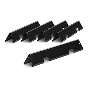 WEMEIKIT 7636 Flavorizer Bars for Weber Spirit 300 310 Series, Spirit II E310 S310 Grills (w/Front-Control), 16 GA Porcelain Steel, 15.3-Inch Flavor Bars 67046 Replacement Part, Purely Dark, Set of 5