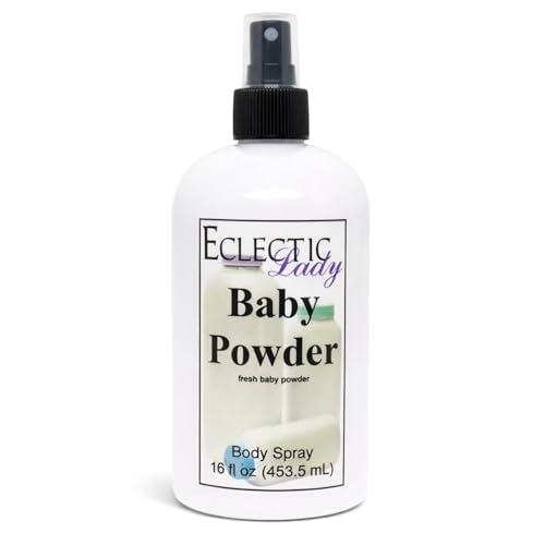 Eclectic Lady Baby Powder Body Spray, 16 ounces, Body Mist for Women with Clean, Light & Gentle Fragrance, Cologne with Soft, Subtle Aroma For Daily Use