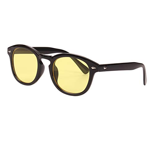 Image of Bestum Retro Inspired Sunglasses With Rivets Tinted Lens UV400