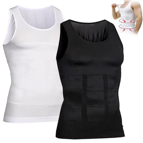 Selure Shaping Tank Men,Selure Compression Shirt Vest,High Elastic Breathable Invisible Mens Body Shaper Tank Top for Workout