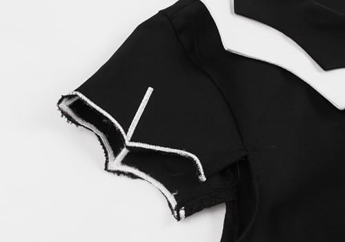 Wellwits Women's Bat Spider Web Embroidery Halloween Vintage Dress4