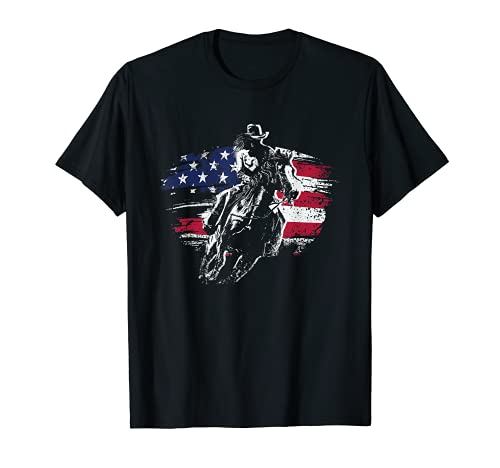 Bandera de EE.UU. Cowboy Camiseta