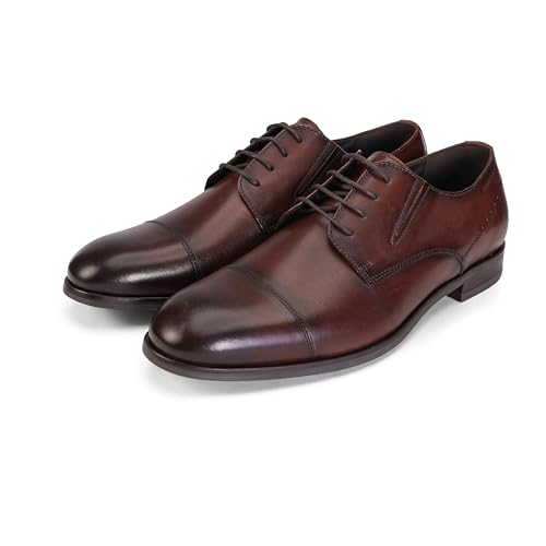 Image of Thomas Crick Men's Genuine Leather Plain Derby Shoes