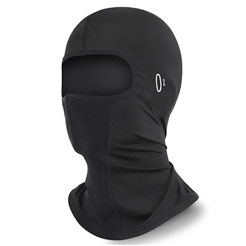 YSJJZRL Summer Cool Cycling Cap Breathable Hat Anti-UV Ice Silk Face mask (Long - with Holes)
