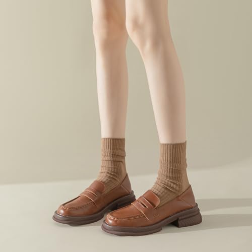 Image of ANYANIME 8 Pairs of Crew Socks for Women Soft Cotton Socks Comfortable And Breathable Cute Socks