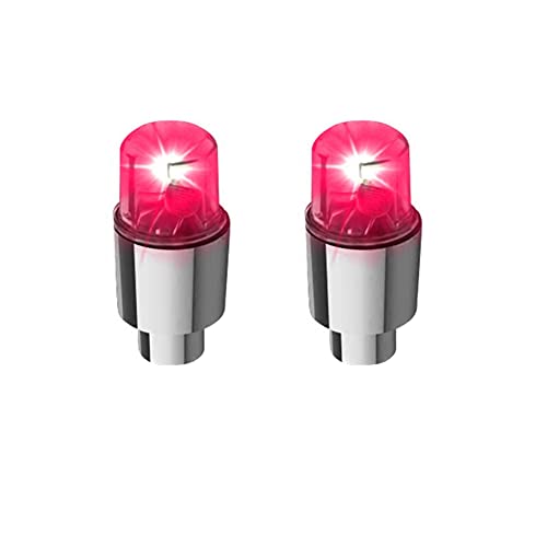2 pièces lumière de pneu de valve de voiture, LED voiture moto néon lampe flash LED bouchon de valve de pneu lumières de roue de vélo LED bouchon de valve...