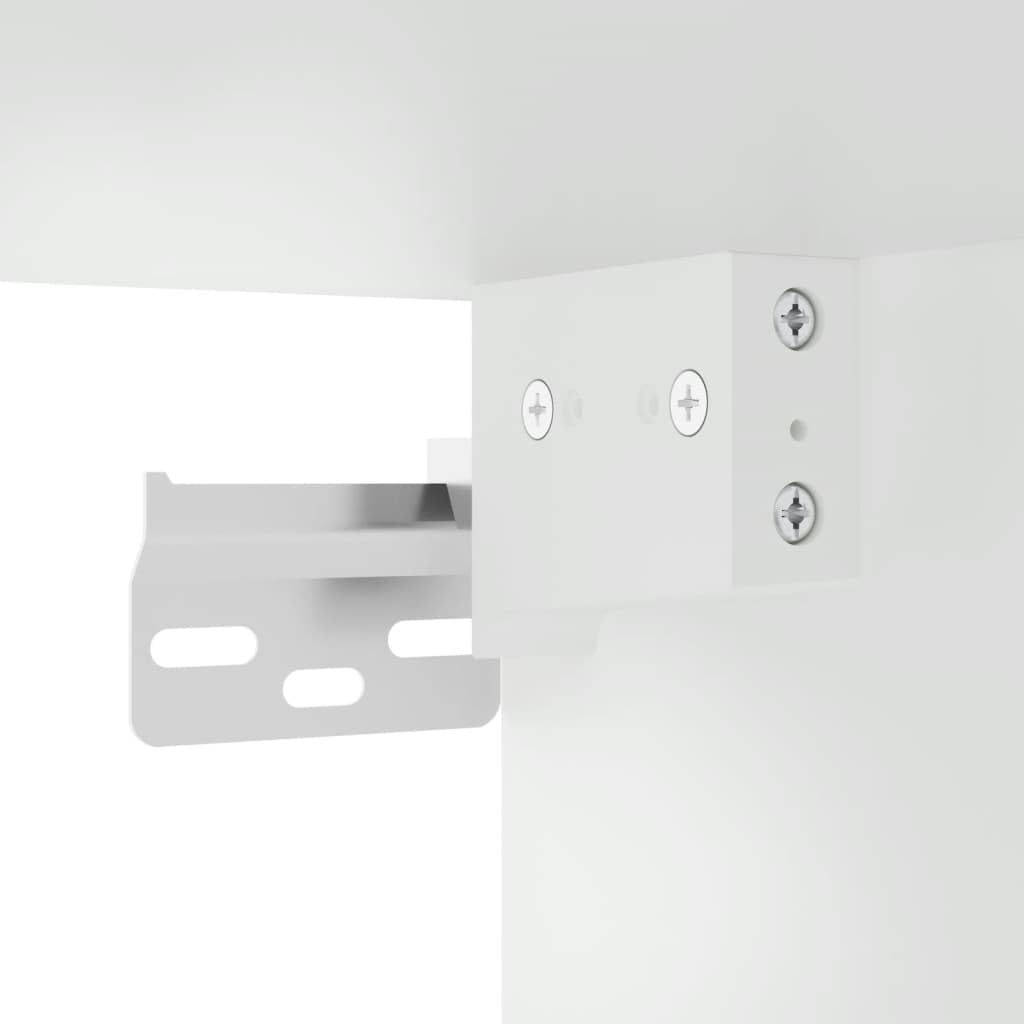 vidaXL Armario de Pared Madera de ingeniería Blanco 50x42,5x40 cm, Armario de Almacenamiento, Armario de Pared Colgante, Armario de Almacenamiento Flotante
