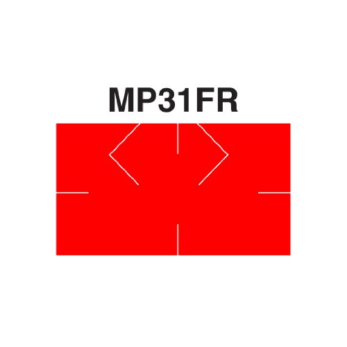 Fluorescent Red Pricing Labels To Fit Monarch 1131 Pricers. 8 Rolls With 1 Free Ink Roller. #TOP1