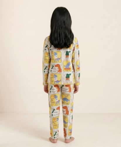 Image of Anthrilo Pure Cotton Printed Pyjama Set for Girls | Sleepwear | Night Suit, Night Wear | Long Sleeves T-Shirt & Pyjama | Regular Wear | 0-14 Years