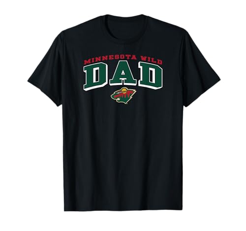 Mens Minnesota Wild Dad Arch Black NHL Officially Licensed T-Shirt