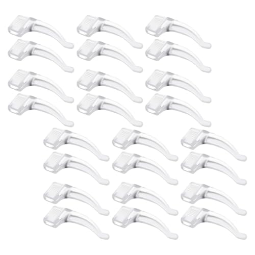 BUGUUYO Ganchos Antideslizantes para Gafas de Silicona Transparente Suaves y Pequeños 12 Pares Soporte Cómodo para Sol Accesorio Portátil Adecuado para Uso Diario y Deporte