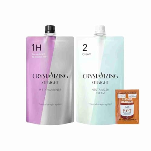 Crystallizing Straight Rebonding Hair Straightener (H1) + Neutralizing Cream (#2) + Hair Mask Set
