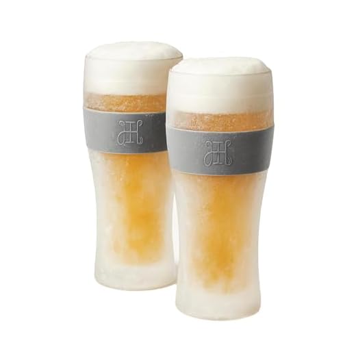 Frozen Beer Glasses - Freezable Mugs Pint Glasses Freeze Chiller, Fathers Day Gifts, Birthday for Men, Dad Birthday Gift, Set of 2 Cooling Cups 15.5oz Unbreakable Tritan Acrylic, Double Wall Insulated