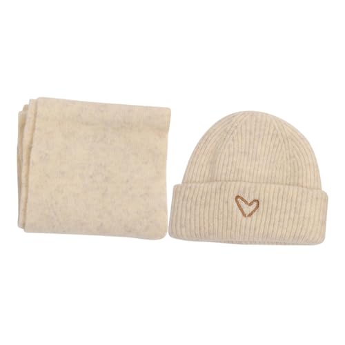 Gorro y bufanda Healeved para niña con bordado de corazón que abraza con suavidad y calor 4