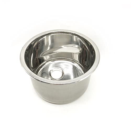 Évier rond inox encastrable pour plan de travail de bateau compact 285 mm