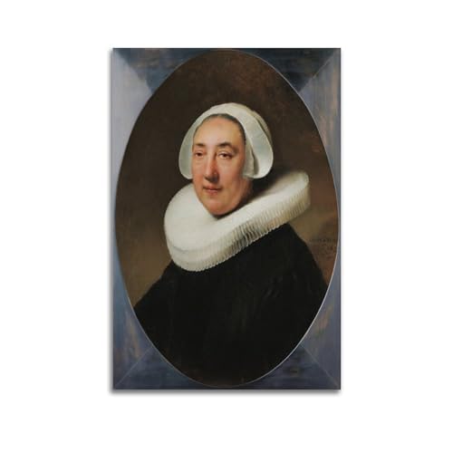 Rembrandt toile Haesje Jacobsdr dcorer grand mur vide tableau esthtique