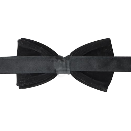 Image of Peluche Solid Twining Black Bow Tie