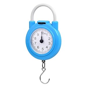 Vicloon Zeigerschnellwaage 10kg,Federzugwaage mit Gepäckhaken,Zeigerschnellwaage für Reisen/Familienleben -Blau
