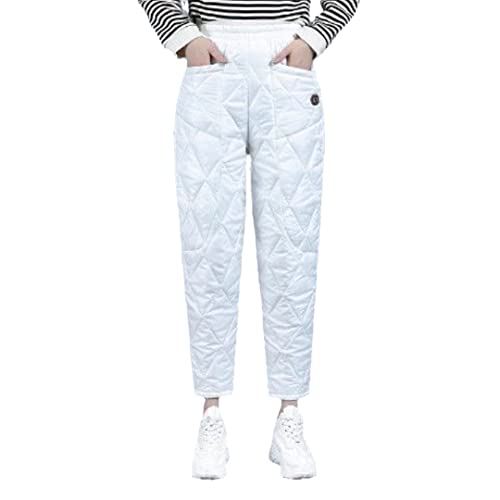 Pantalon sarouel épais et chaud femme taille élastique vêtement hiver 4XL
