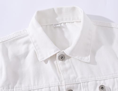 Image of Mens Classic Slim Fit Trucker Jean Denim Jacket Coat