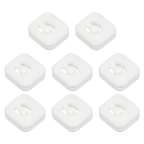 PATIKIL Tennis Racket Dampeners, 8 Pcs Soft Silicone Cute Tennis Racquet Vibration Dampeners for Tennis Gift, White