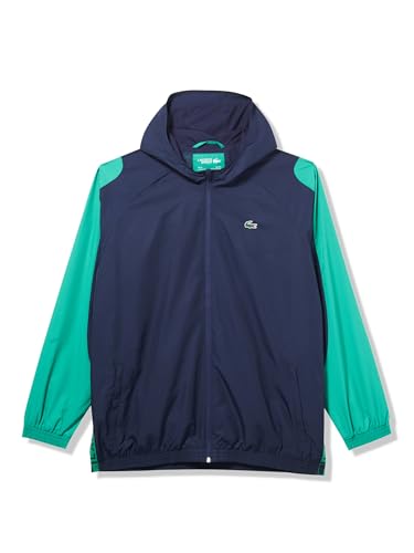 Chaqueta de tenis Lacoste XXL dile adiós al frío en la pista con estilo azul marino